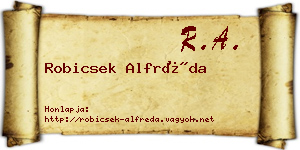 Robicsek Alfréda névjegykártya